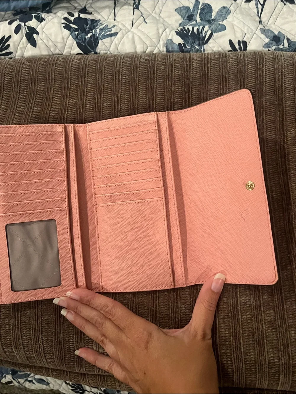 Michael Kors Blush Saffiano Leather Card Holder Wallet